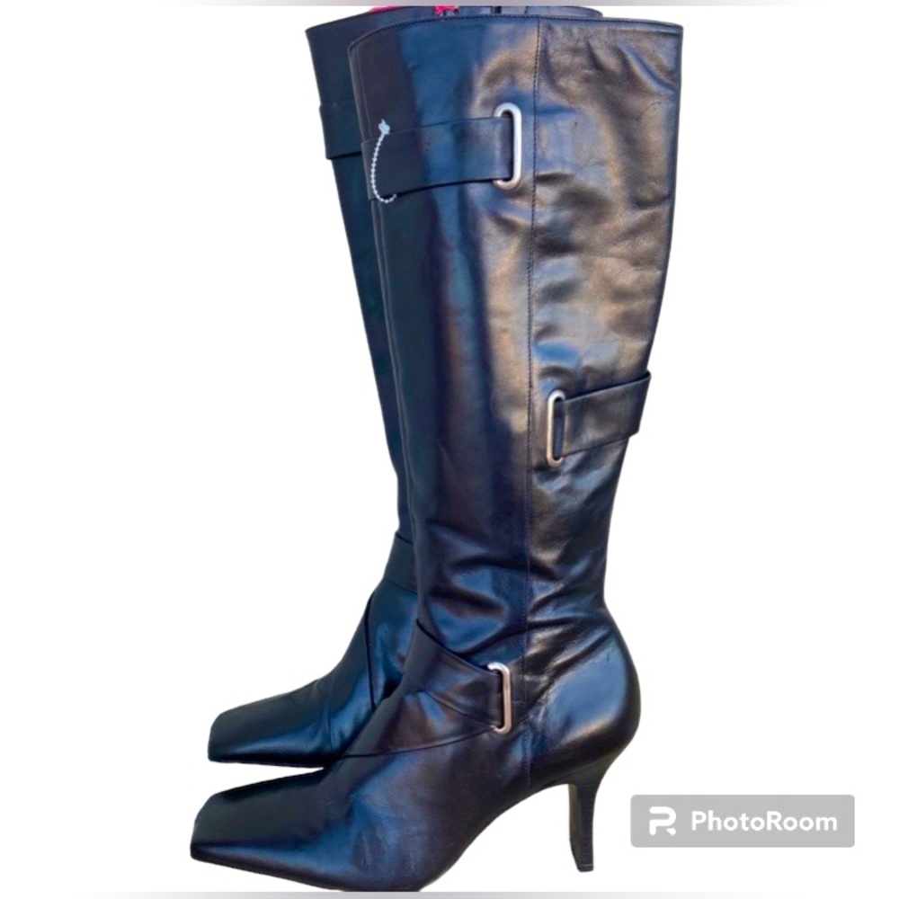 Y2K GIANNI BINI LEATHER KNEE HIGH BOOT